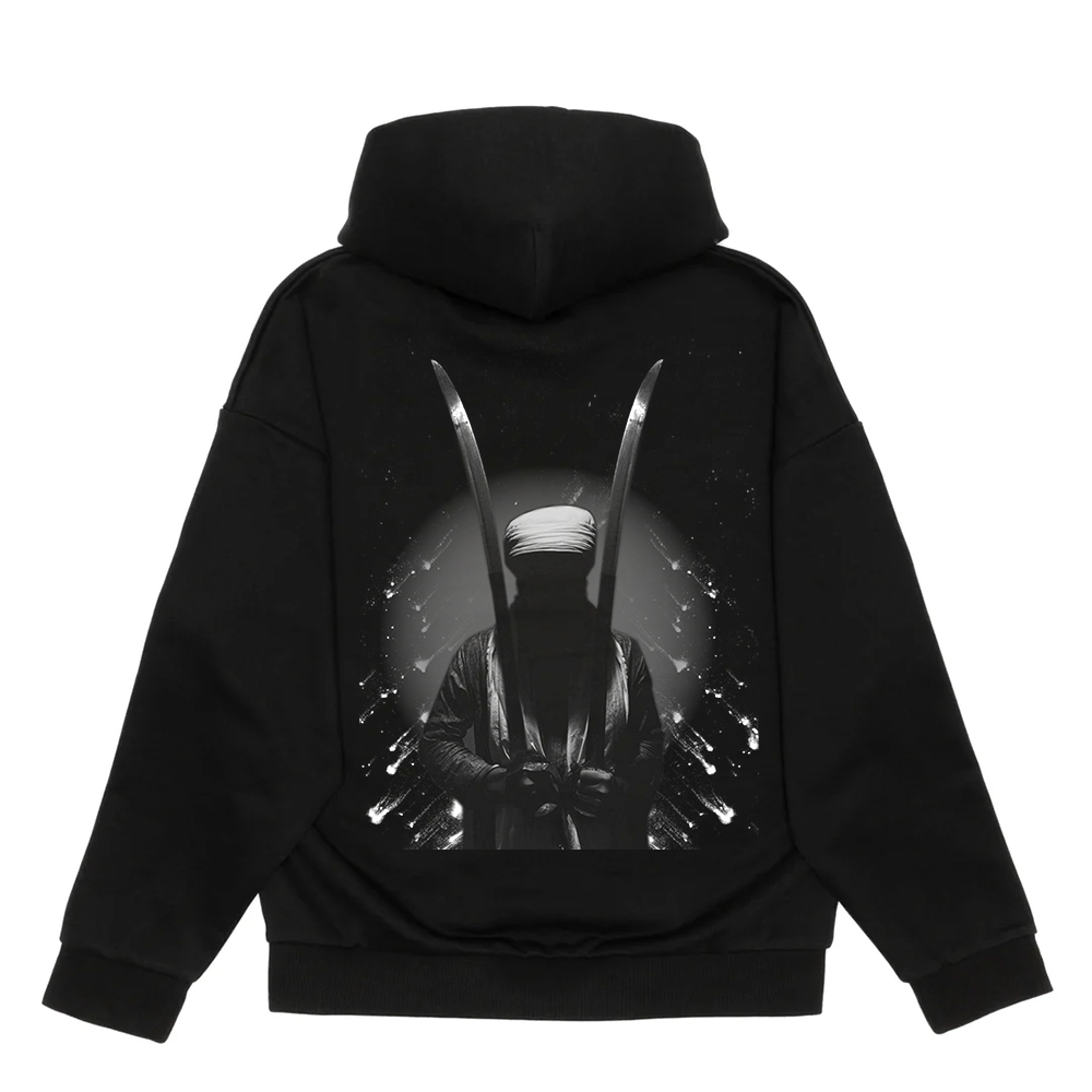 THE ENLIGHTENED ONE PREMIUM HEAVYWEIGHT HOODIE - BLACK