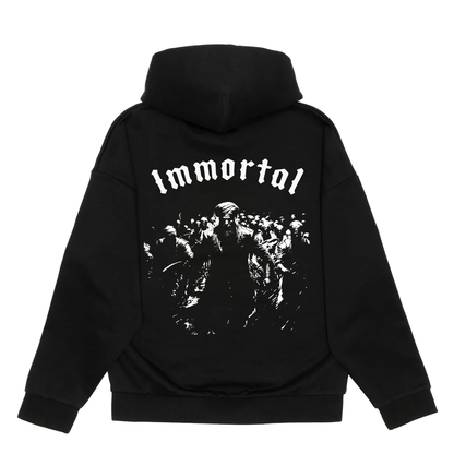 THE IMMORTAL ARMY PREMIUM HEAVYWEIGHT HOODIE - BLACK