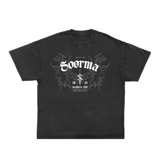 MEMBERS CLUB PREMIUM OVERSIZED T-SHIRT - ACID BLACK