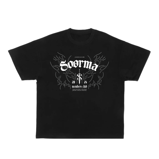 MEMBERS CLUB PREMIUM OVERSIZED T-SHIRT - BLACK