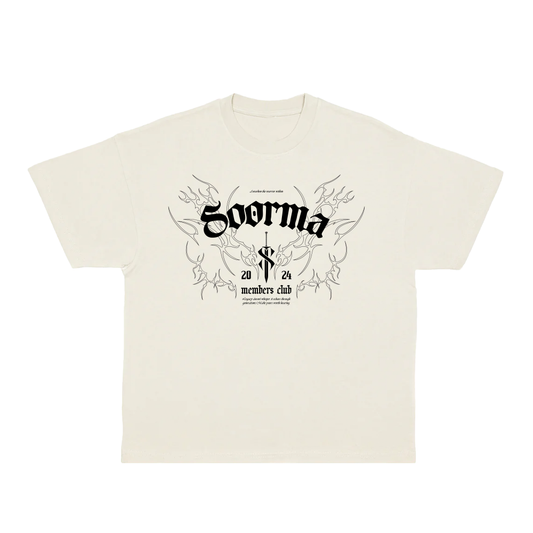 MEMBERS CLUB PREMIUM OVERSIZED T-SHIRT - OFF WHITE